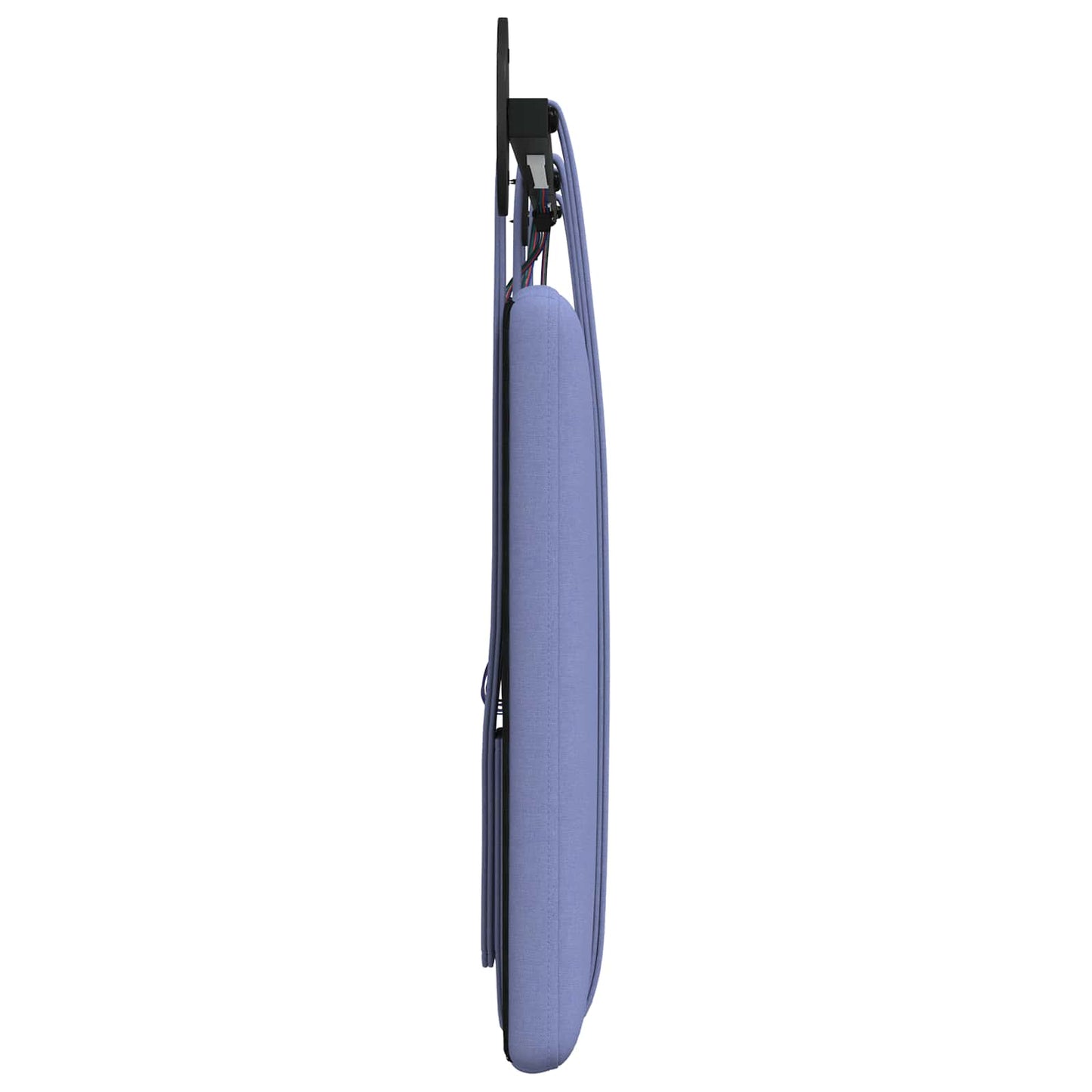 Hangend hoofdbord Met LED-verlichting Jeans Blauw Stof