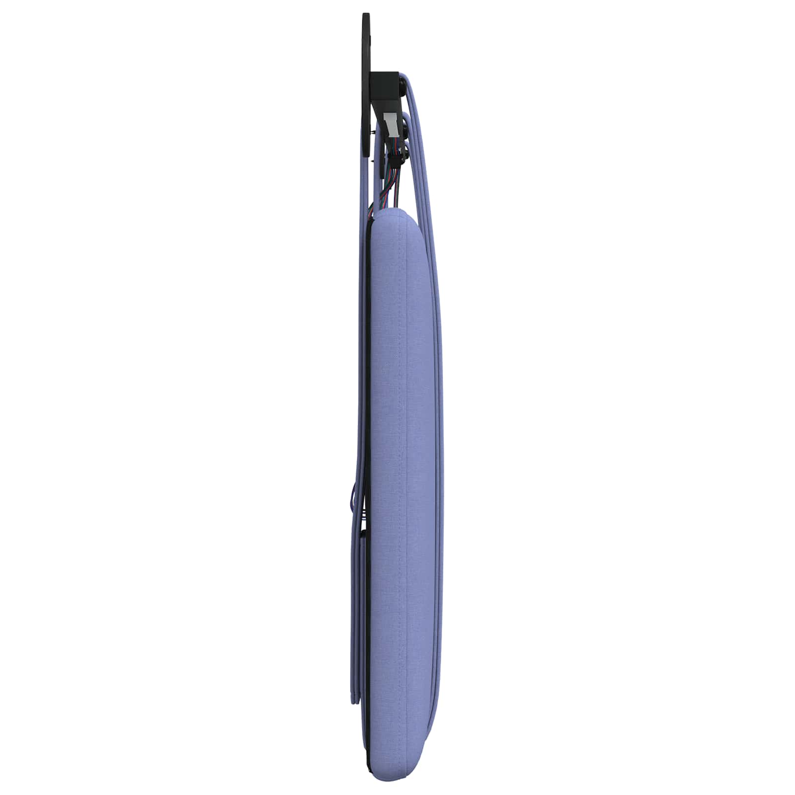 Hangend hoofdbord Met LED-verlichting Jeans Blauw Stof