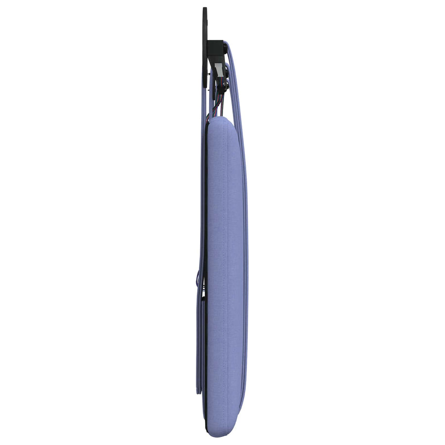 Hangend hoofdbord Met LED-verlichting Jeans Blauw Stof