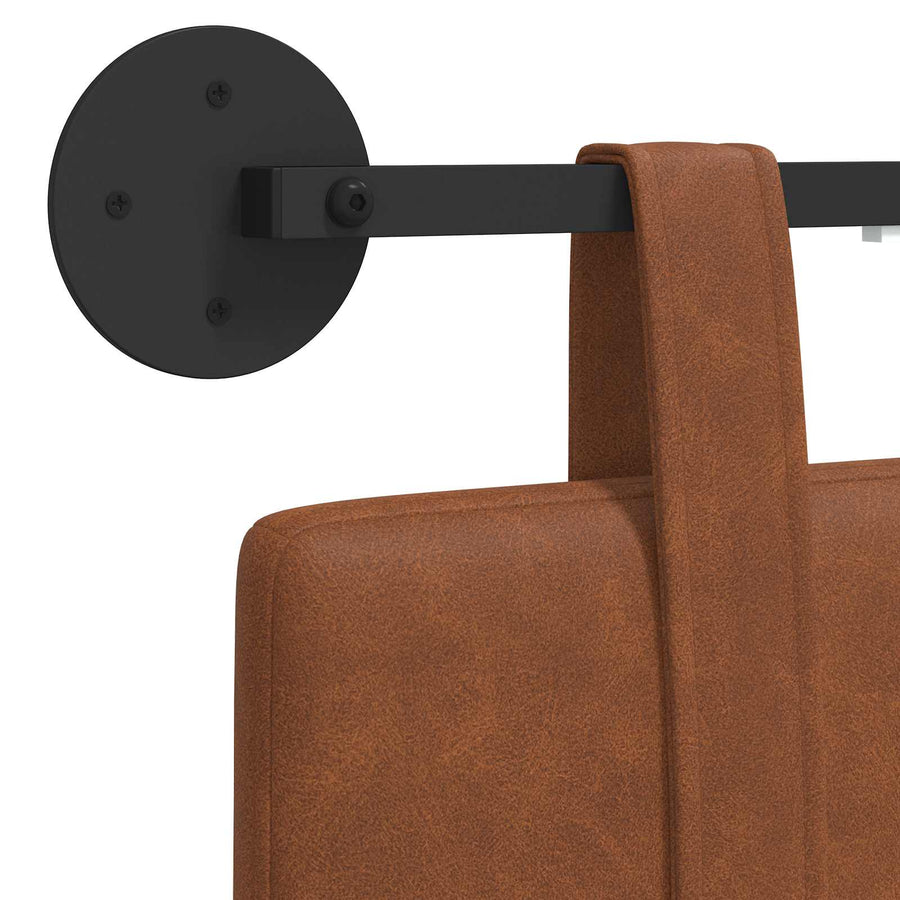 Hangend hoofdbord Met LED-verlichting Bruin Antiek PU