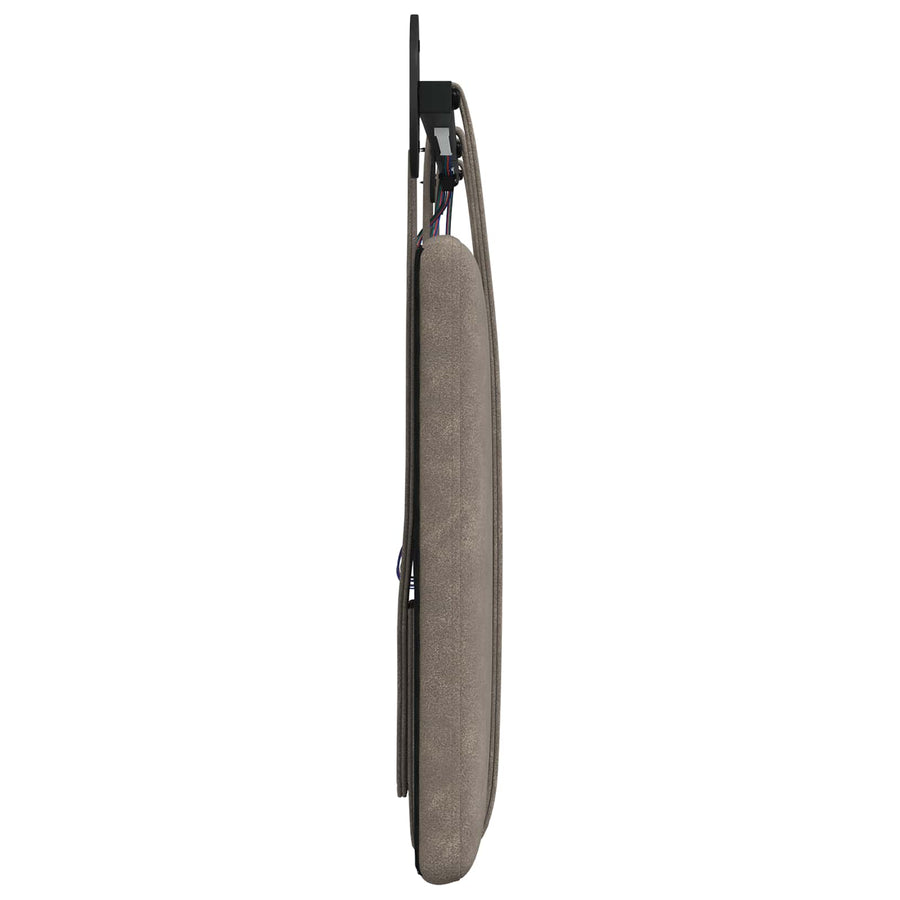Hangend hoofdbord Met LED-verlichting Grijs Antiek PU