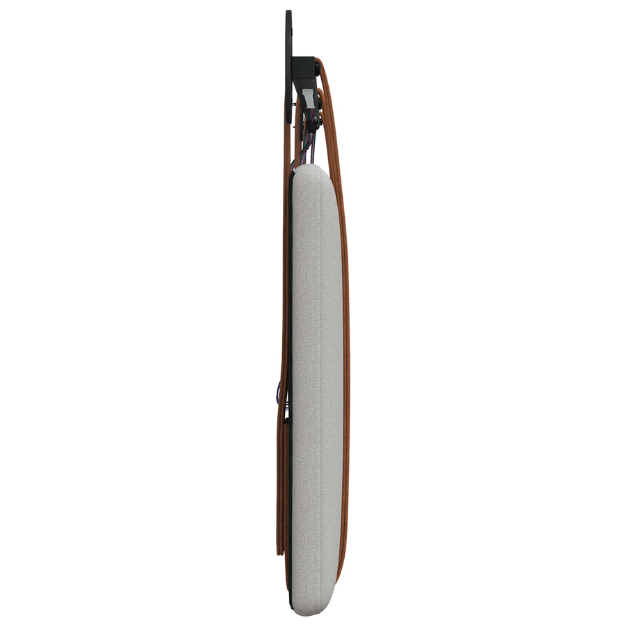 Hangend hoofdbord Met LED-verlichting Wolkengrijs Antiek PU