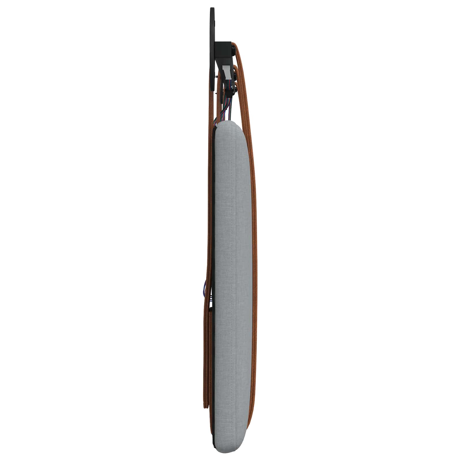 Hangend hoofdbord Met LED-verlichting Lichtgrijs Antiek PU
