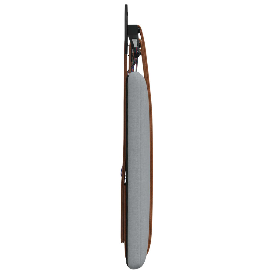 Hangend hoofdbord Met LED-verlichting Lichtgrijs Antiek PU