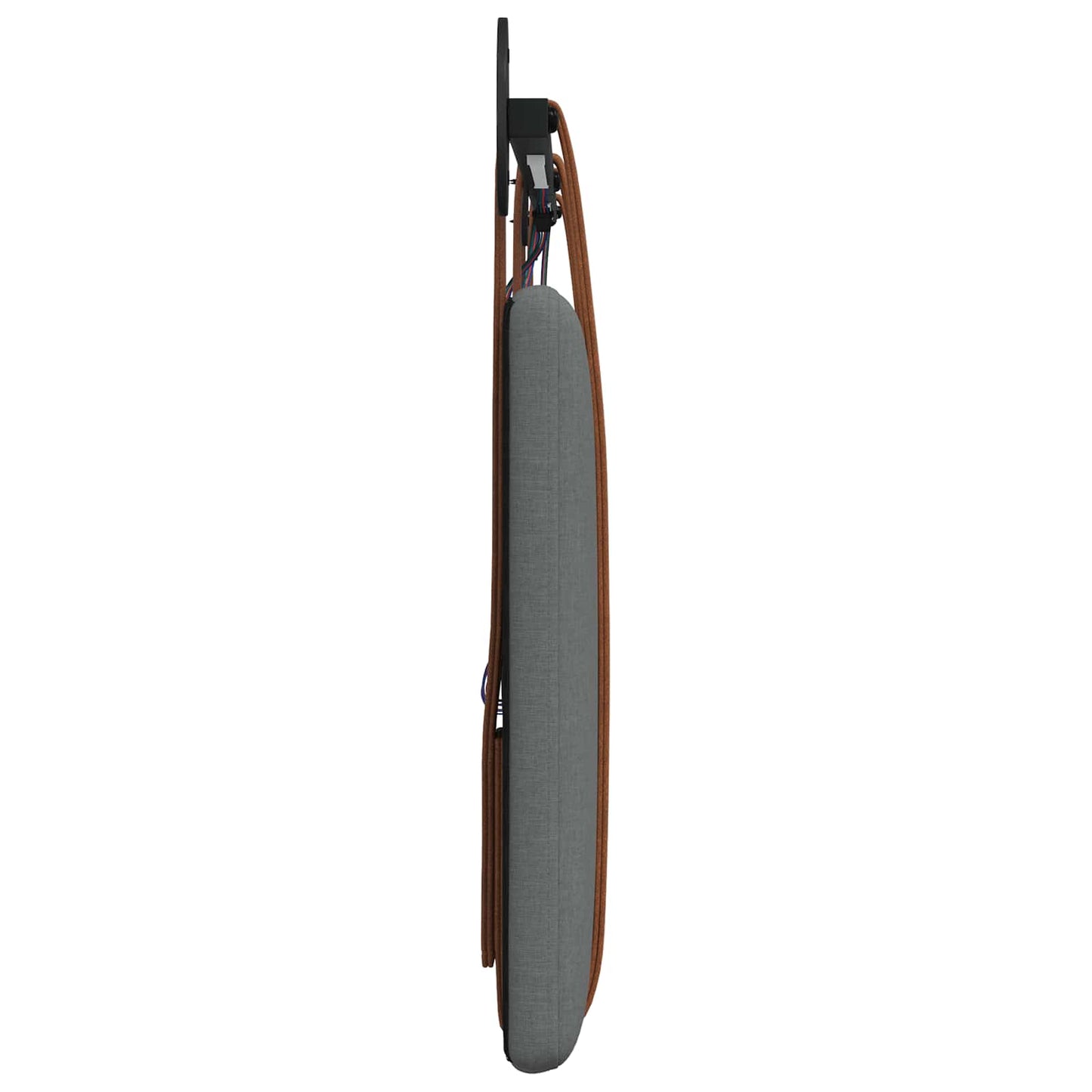 Hangend hoofdbord Met LED-verlichting Donkergrijs Antiek PU