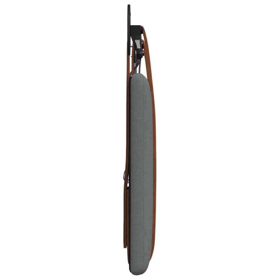Hangend hoofdbord Met LED-verlichting Donkergrijs Antiek PU