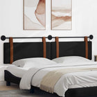 Hoofdbord 140x60 cm zwart LED wandmontage