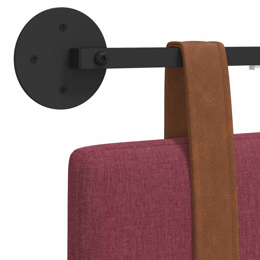 Hangend hoofdbord Met LED-verlichting Wijnrood Antiek PU