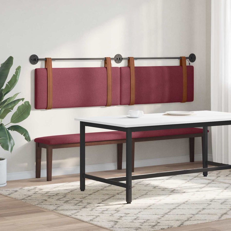 Hangend hoofdbord Met LED-verlichting Wijnrood Antiek PU