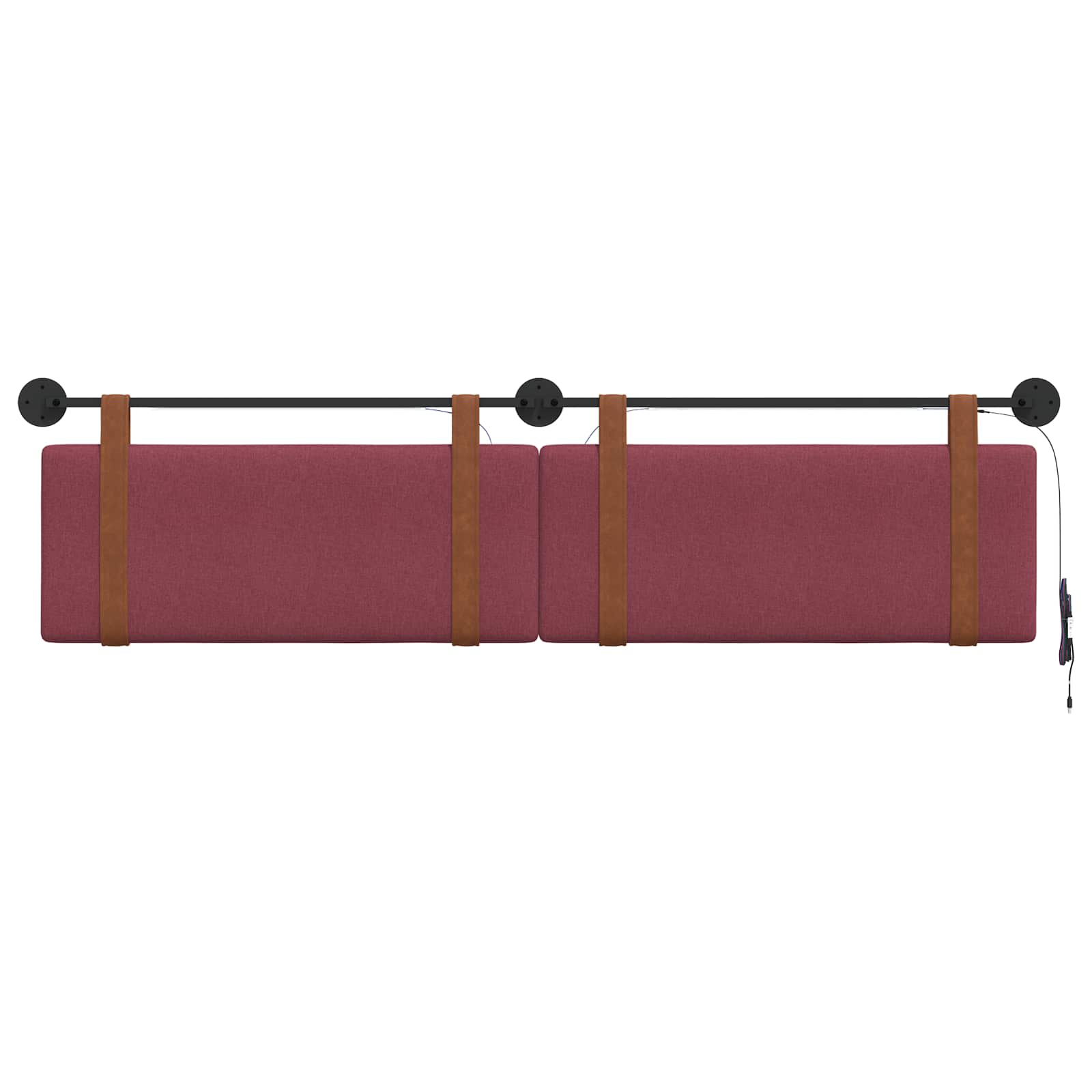 Hangend hoofdbord Met LED-verlichting Wijnrood Antiek PU