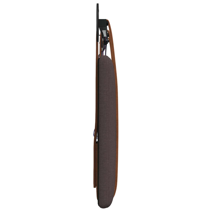 Hangend hoofdbord Met LED-verlichting Donkerbruin Antiek PU