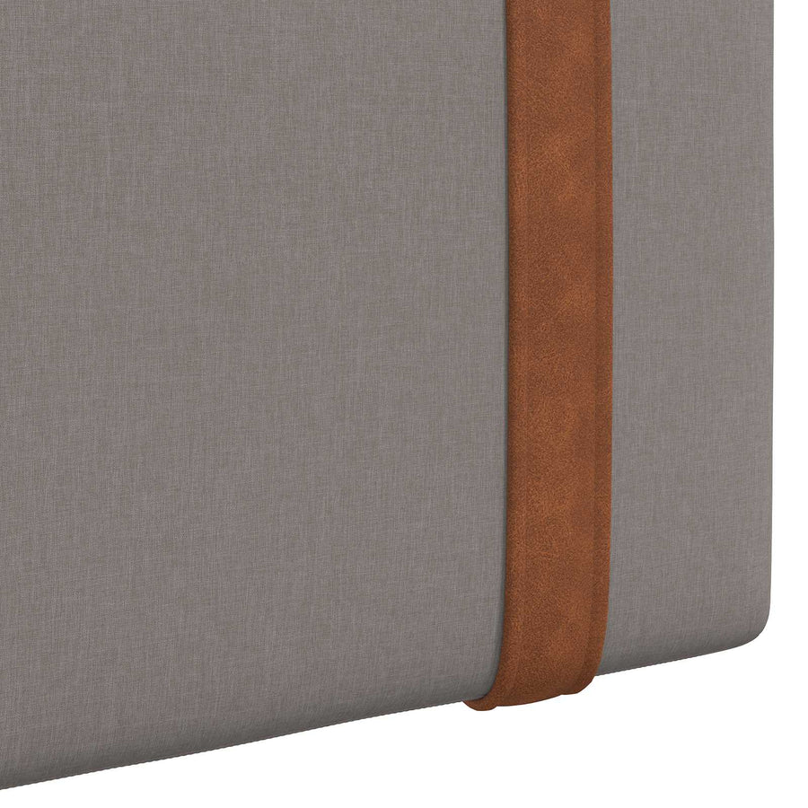 Hangend hoofdbord Met LED-verlichting Taupe Antiek PU