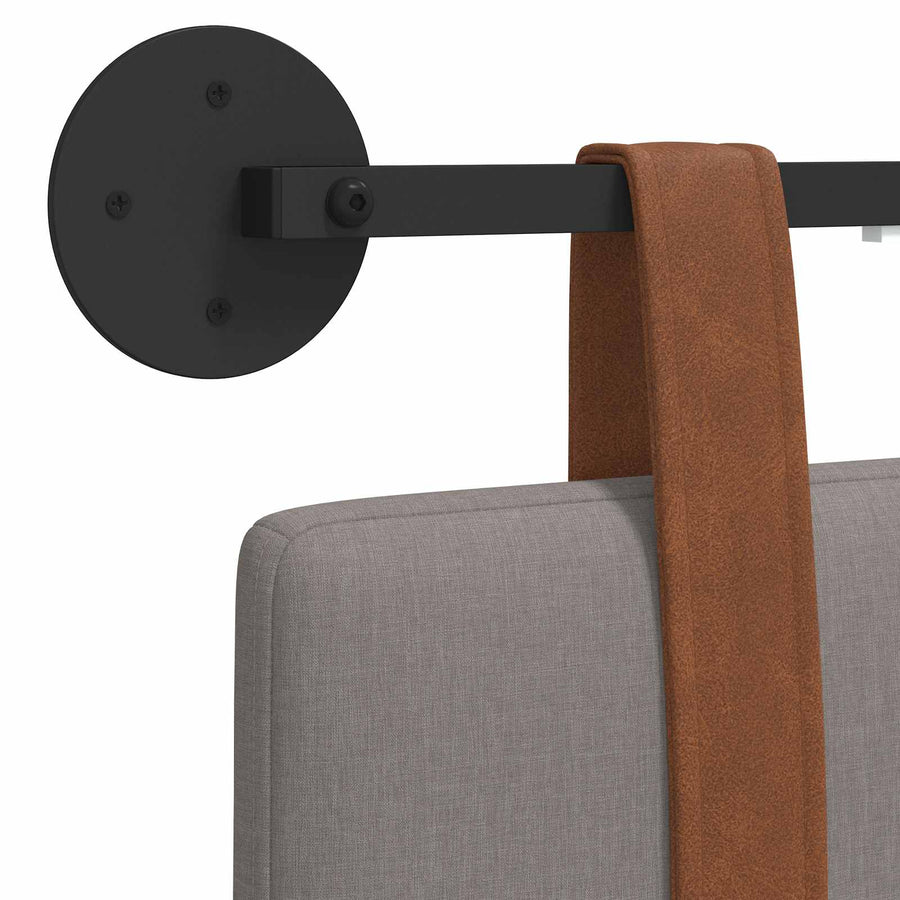 Hangend hoofdbord Met LED-verlichting Taupe Antiek PU
