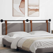 Hangend hoofdbord met LED taupe antiek PU