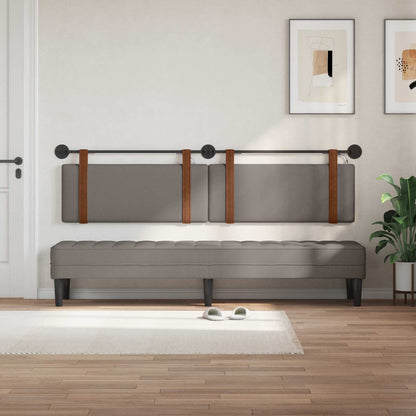Hangend hoofdbord Met LED-verlichting Taupe Antiek PU