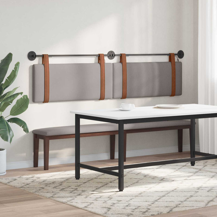 Hangend hoofdbord Met LED-verlichting Taupe Antiek PU