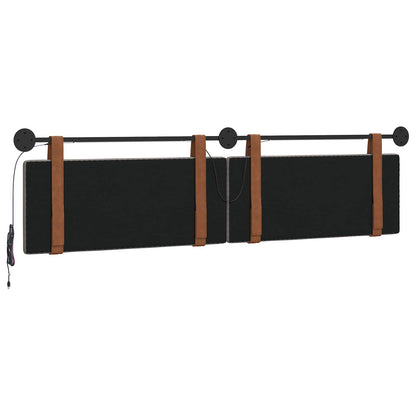 Hangend hoofdbord Met LED-verlichting Taupe Antiek PU