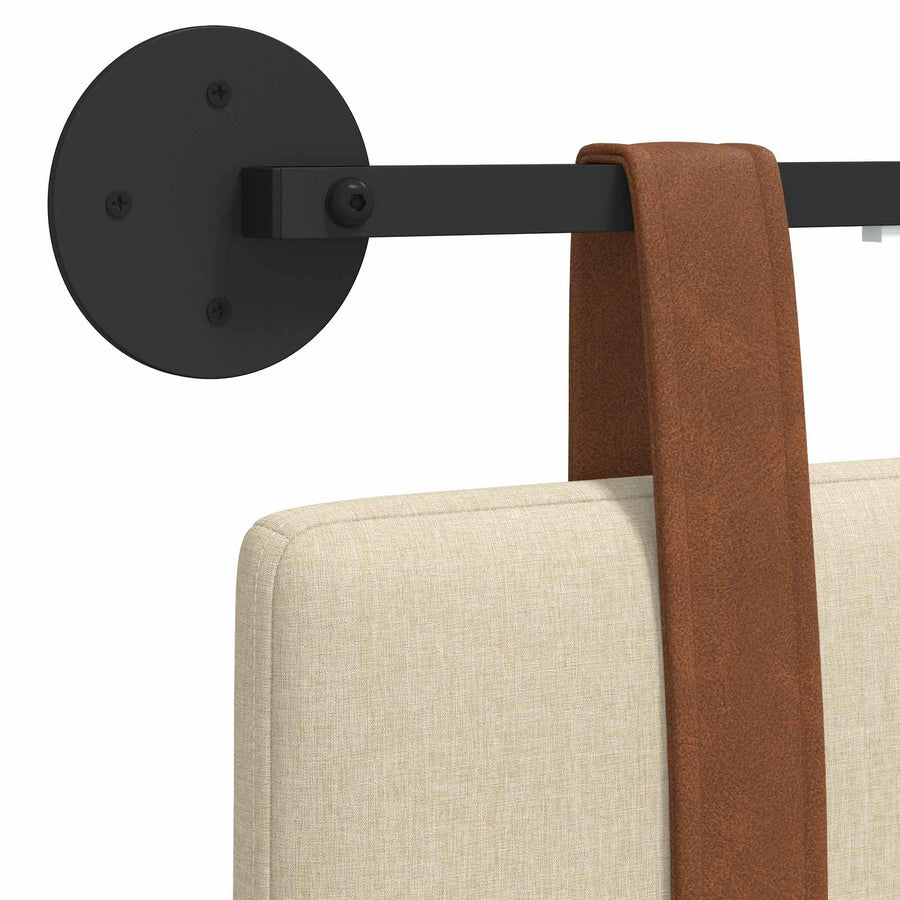 Hangend hoofdbord Met LED-verlichting Crèmekleurig Antiek PU