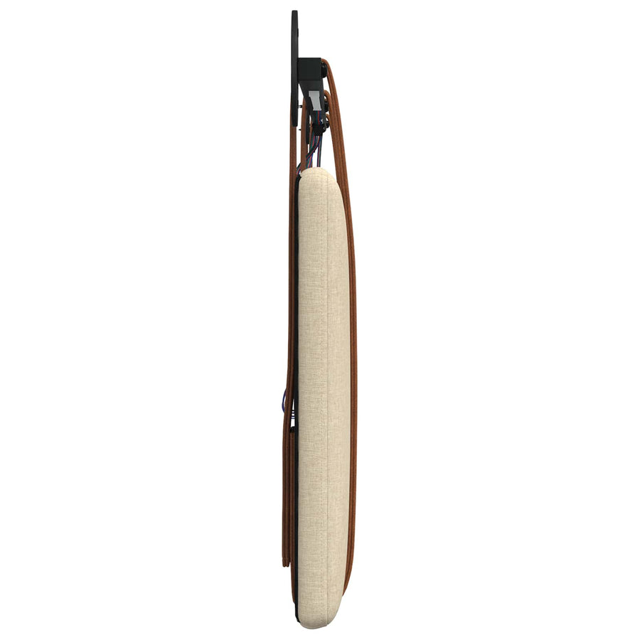 Hangend hoofdbord Met LED-verlichting Crèmekleurig Antiek PU