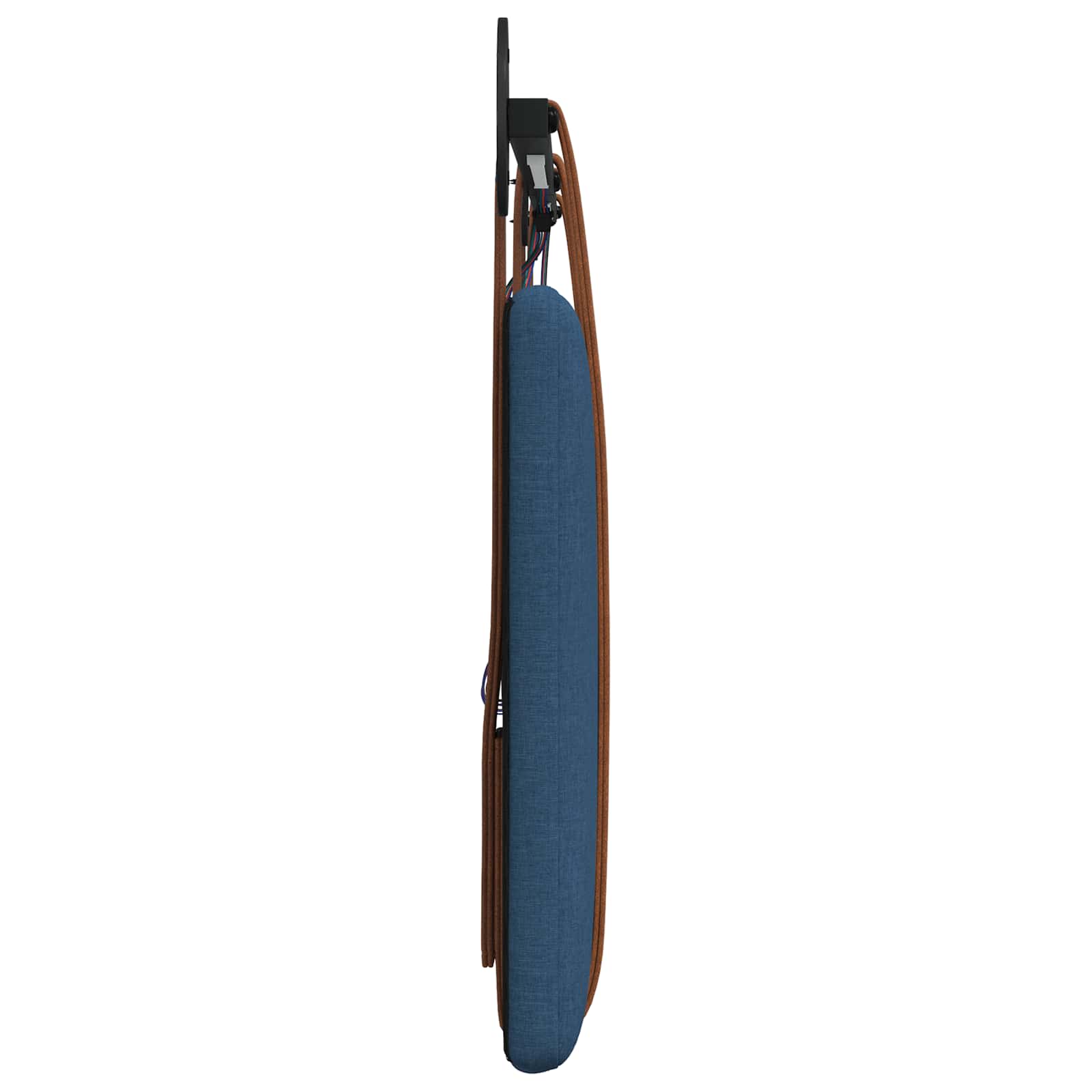 Hangend hoofdbord Met LED-verlichting Blauw Antiek PU