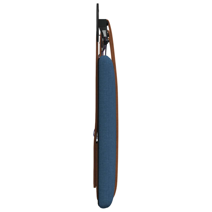 Hangend hoofdbord Met LED-verlichting Blauw Antiek PU