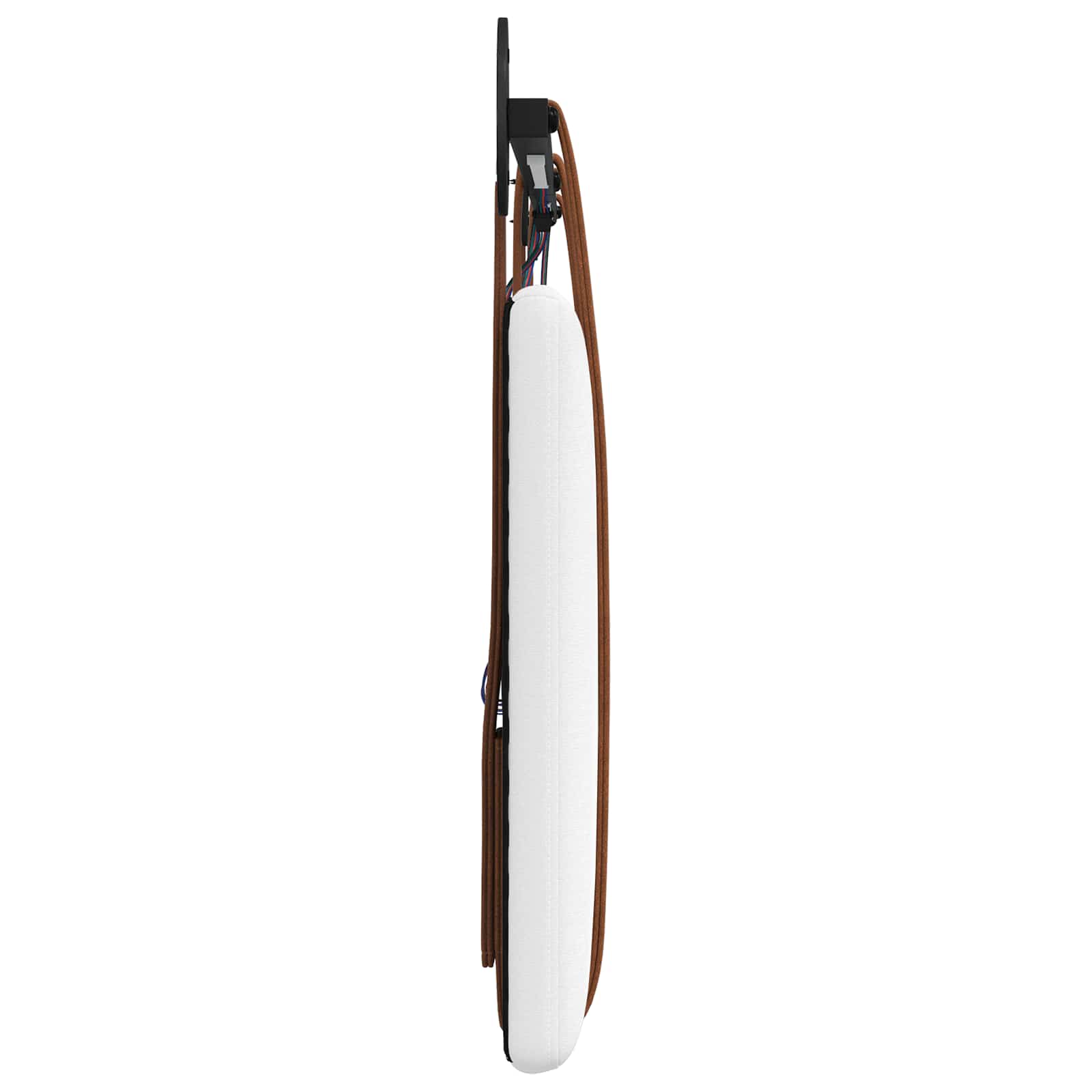 Hangend hoofdbord Met LED-verlichting Wit Antiek PU