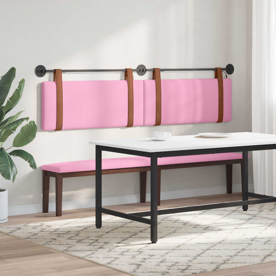 Hangend hoofdbord Met LED-verlichting Roze Antiek PU