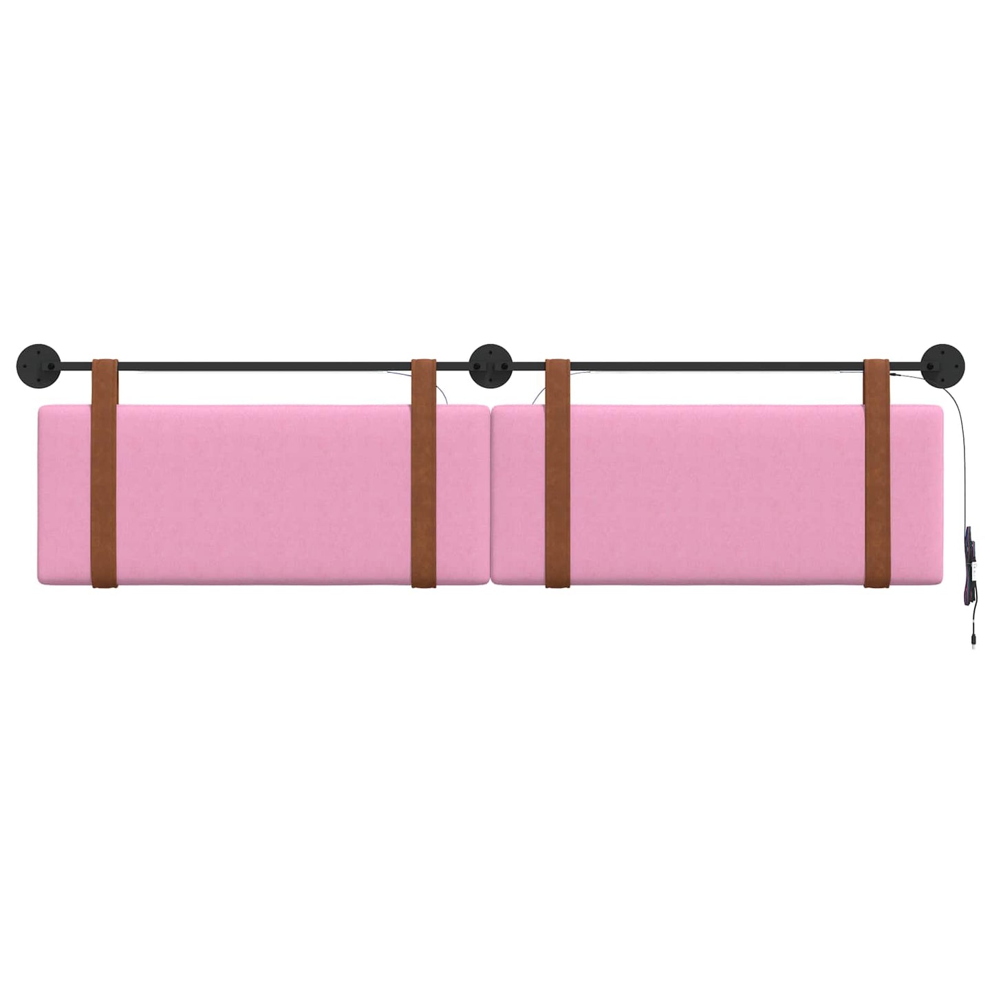 Hangend hoofdbord Met LED-verlichting Roze Antiek PU