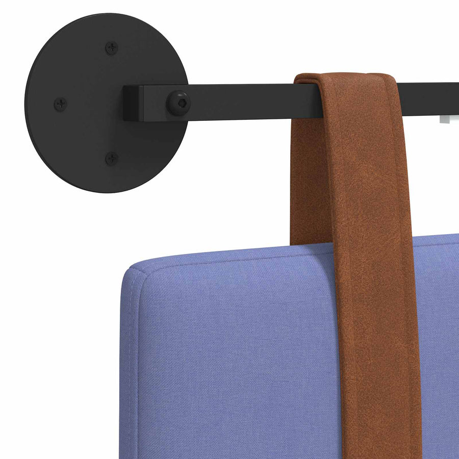 Hangend hoofdbord Met LED-verlichting Jeans Blauw Antiek PU