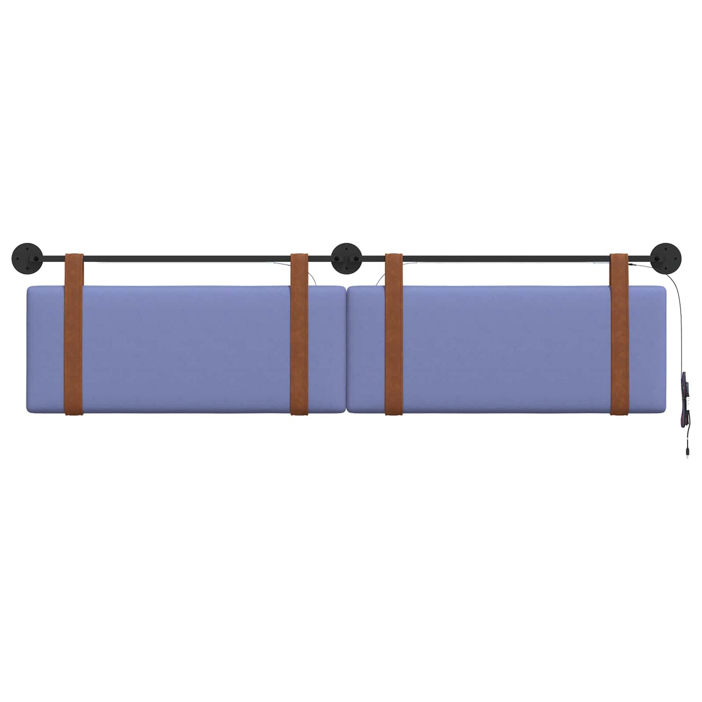 Hangend hoofdbord Met LED-verlichting Jeans Blauw Antiek PU
