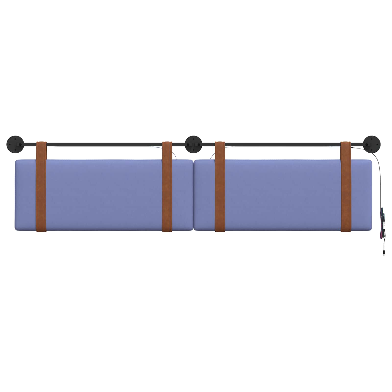 Hangend hoofdbord Met LED-verlichting Jeans Blauw Antiek PU