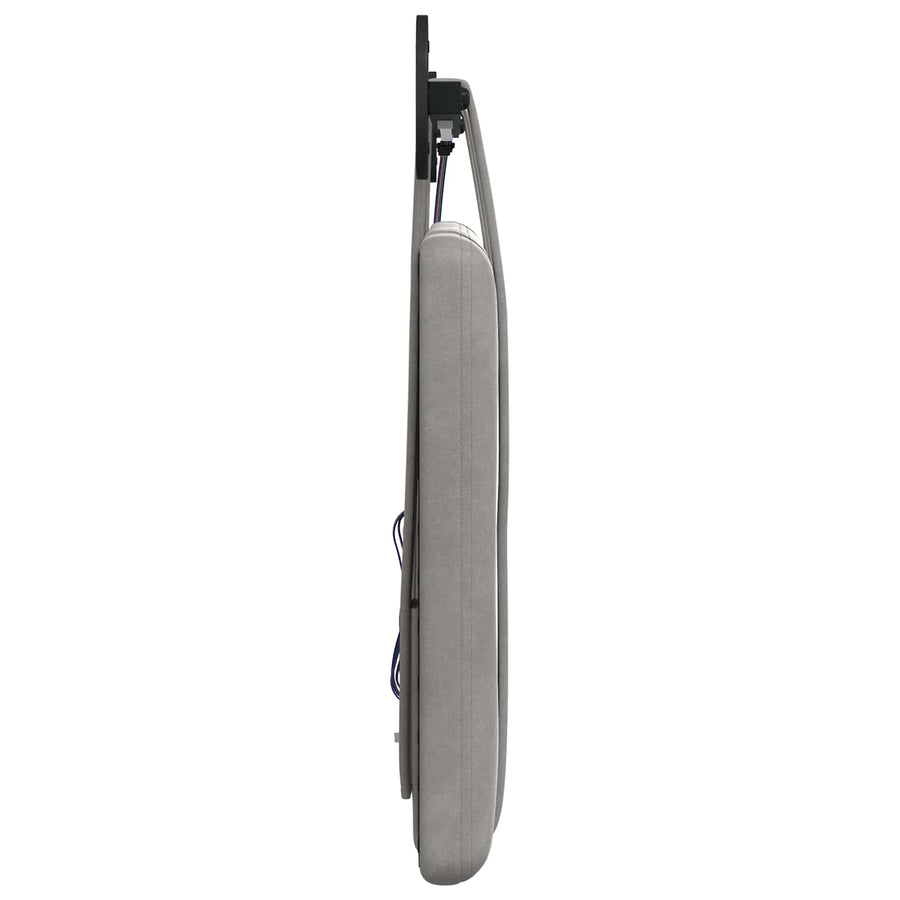 Hangend hoofdbord Met LED-verlichting Lichtgrijs Fluweel