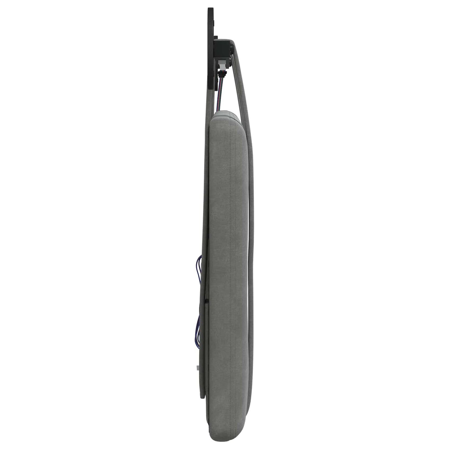 Hangend hoofdbord Met LED-verlichting Donkergrijs Fluweel
