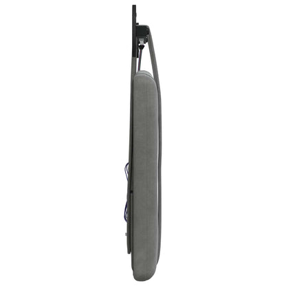 Hangend hoofdbord Met LED-verlichting Donkergrijs Fluweel