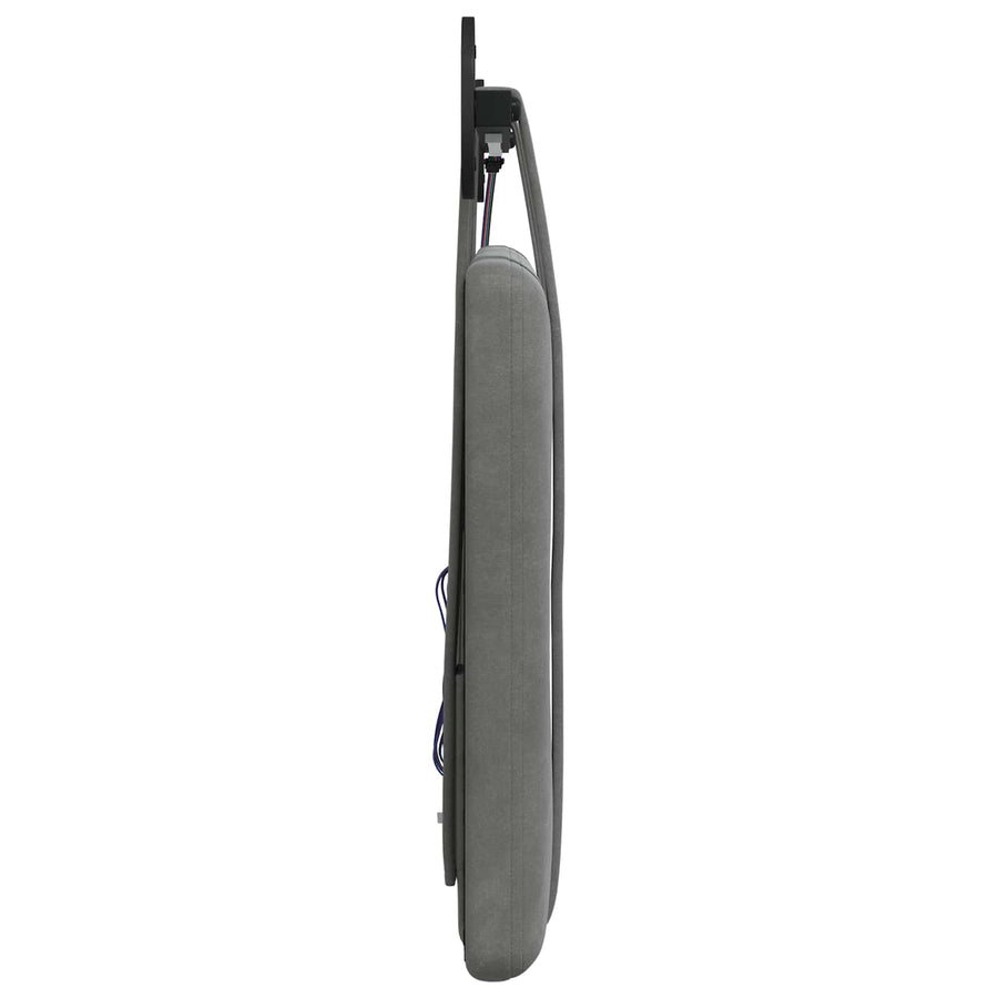 Hangend hoofdbord Met LED-verlichting Donkergrijs Fluweel