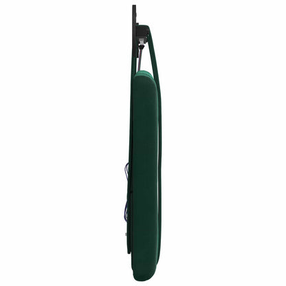 Hangend hoofdbord Met LED-verlichting Donkergroen Fluweel