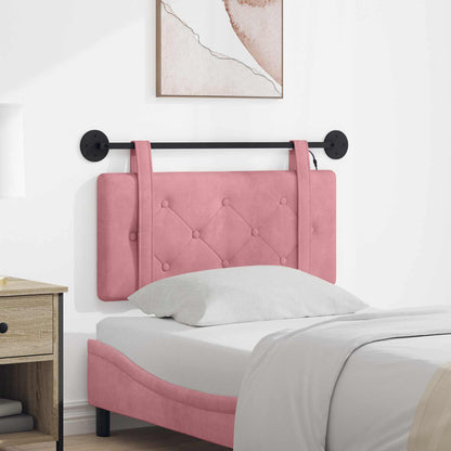 Hangend hoofdbord Met LED-verlichting Roze Fluweel
