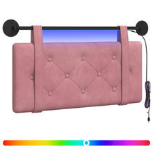Hangend hoofdbord Met LED-verlichting Roze Fluweel