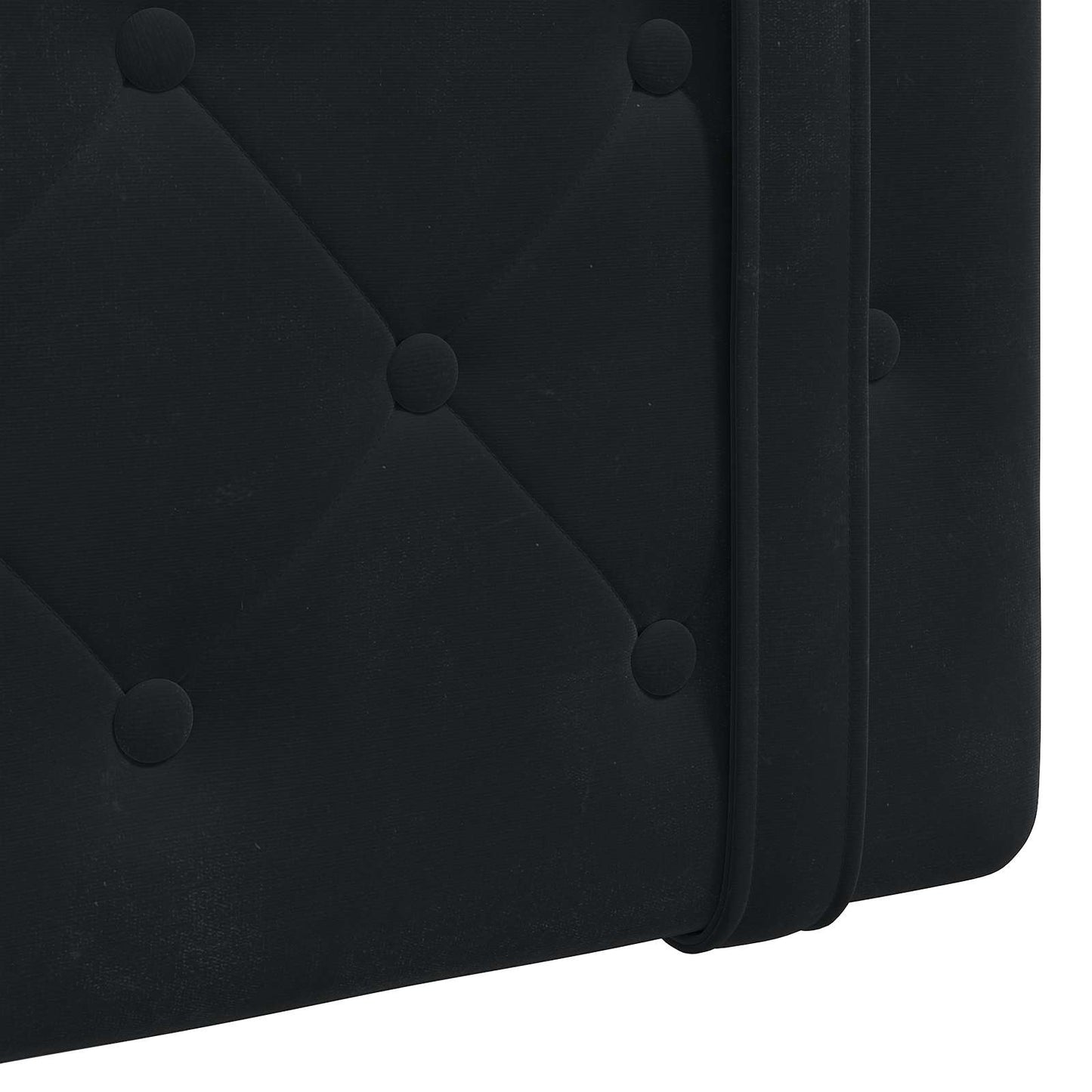 Hangend hoofdbord Met LED-verlichting Zwart Fluweel