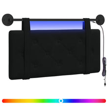 Hangend hoofdbord Met LED-verlichting Zwart Fluweel