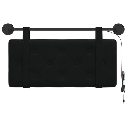 Hangend hoofdbord Met LED-verlichting Zwart Fluweel