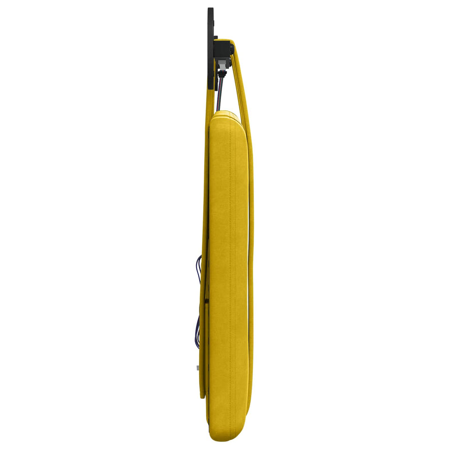 Hangend hoofdbord Met LED-verlichting Geel Fluweel