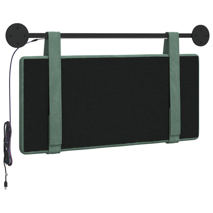 Hangend hoofdbord Met LED-verlichting Zeegroen Fluweel