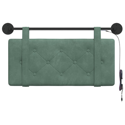 Hangend hoofdbord Met LED-verlichting Zeegroen Fluweel
