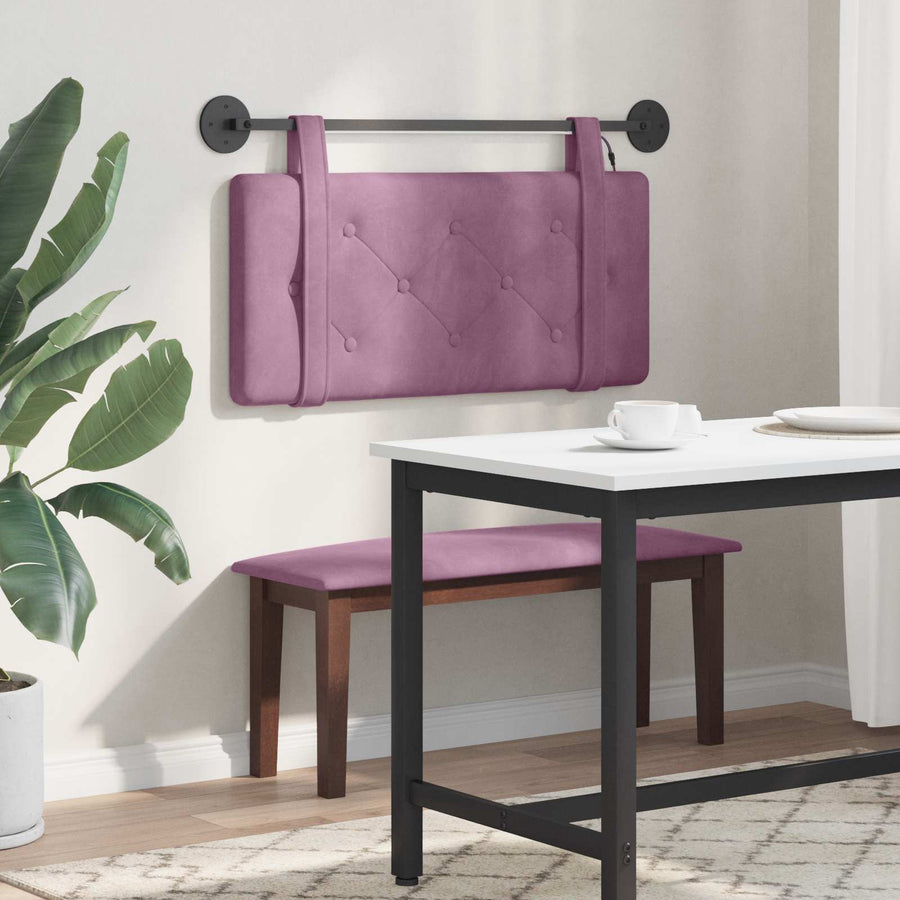 Hangend hoofdbord Met LED-verlichting Paars Fluweel