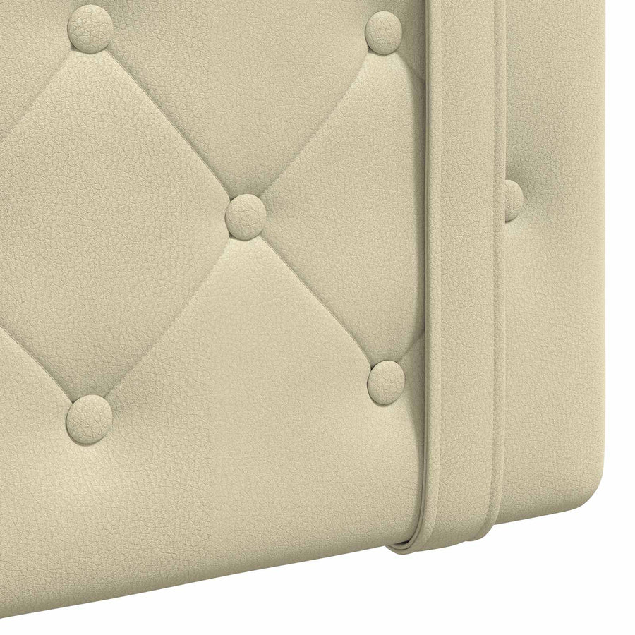 Hangend hoofdbord Met LED-verlichting Crèmekleurig Kunstleer
