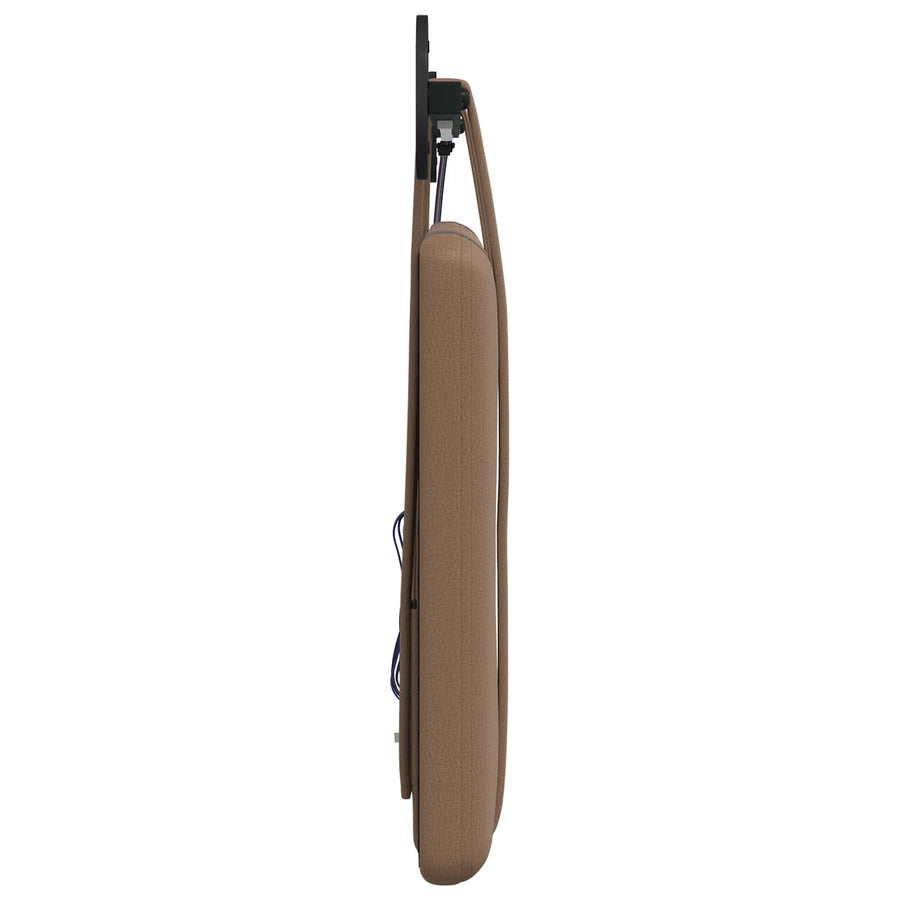 Hangend hoofdbord Met LED-verlichting Cappuccino Kunstleer