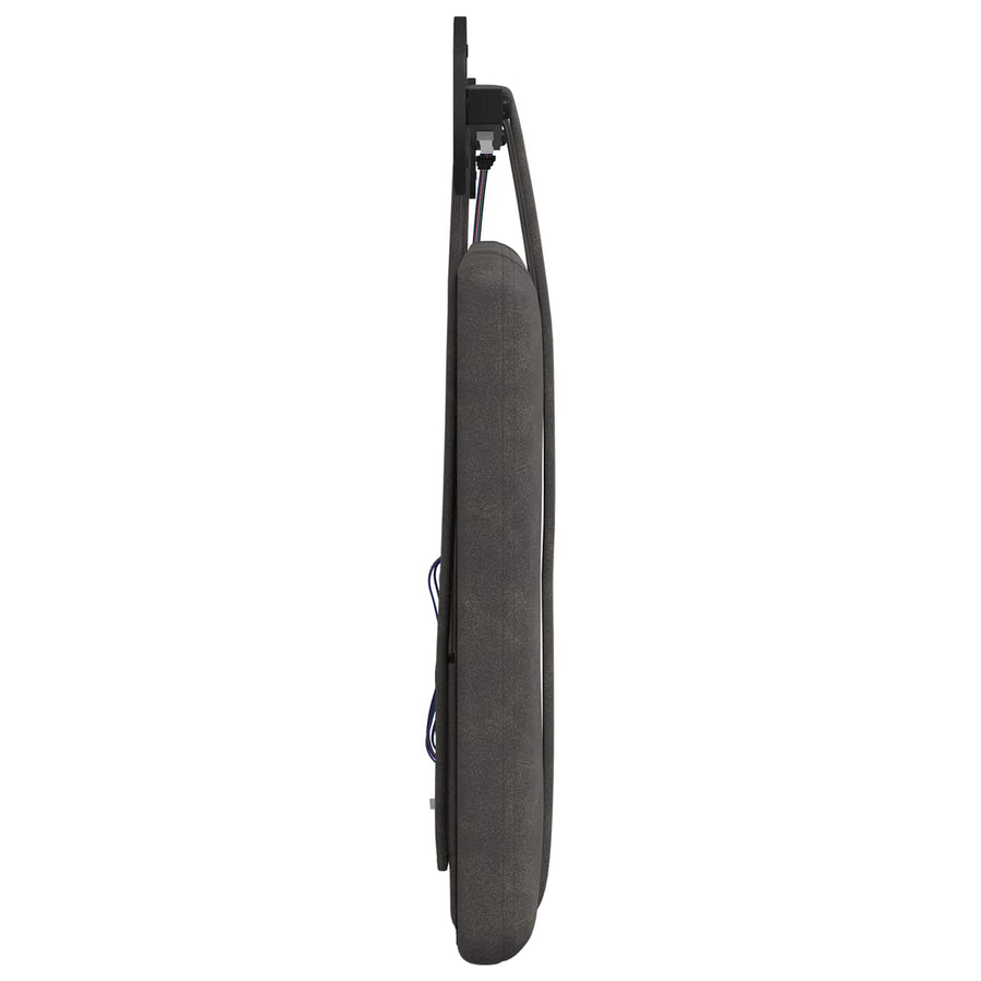 Hangend hoofdbord Met LED-verlichting Zwart Antiek PU
