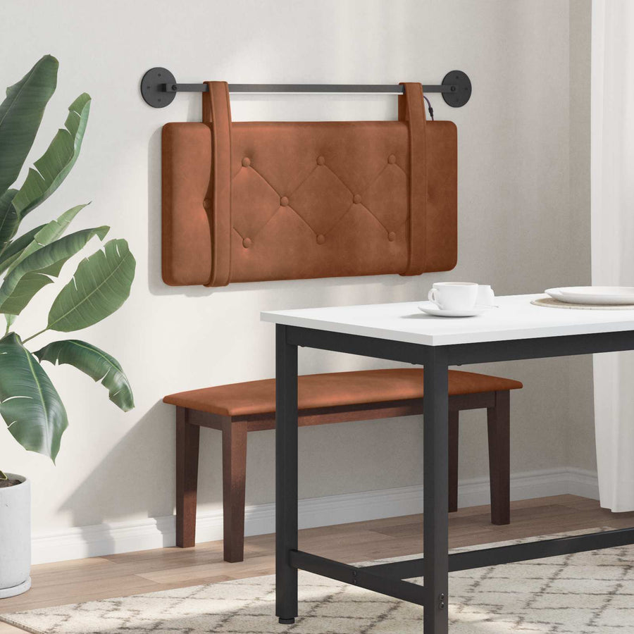Hangend hoofdbord Met LED-verlichting Bruin Antiek PU