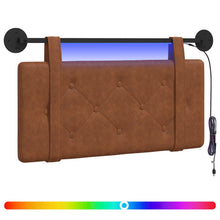 Hangend hoofdbord Met LED-verlichting Bruin Antiek PU